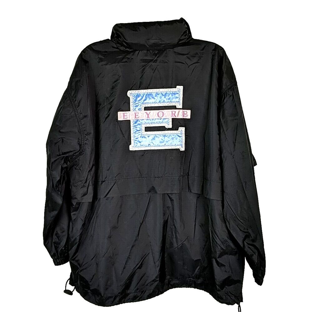 Disney Catalog Vintage Eeyore Windbreaker Full Zip Hooded Jacket Size Large